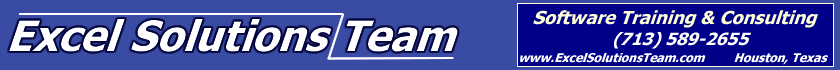 Excel Solutions Team Training and Consulting